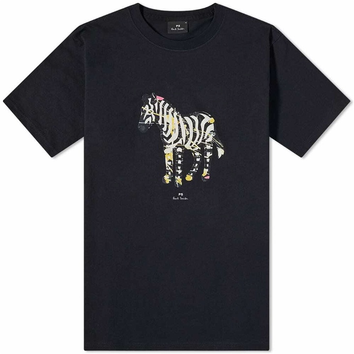 Photo: Paul Smith Men's Zebra Print T-Shirt in Navy