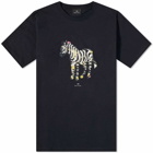 Paul Smith Men's Zebra Print T-Shirt in Navy