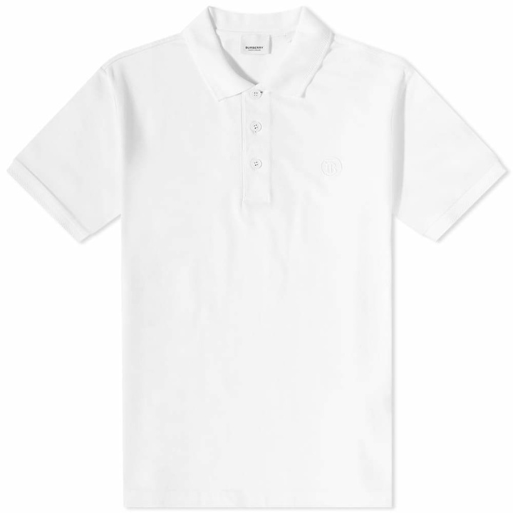 Photo: Burberry Men's Eddie TB Circle Logo Polo Shirt in White