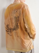 Our Legacy - Cruise Faded-Effect Cotton-Jersey T-Shirt - Orange