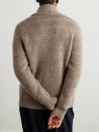 Brioni - Shawl-Collar Ribbed Cashmere Cardigan - Neutrals