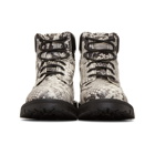 Heron Preston Black and Beige Python Boots