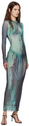 Jean Paul Gaultier Blue 'The Long Water' Maxi Dress