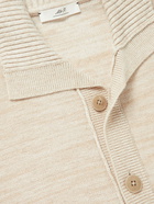 Mr P. - Brushed Knitted Short-Sleeved Shirt - Neutrals