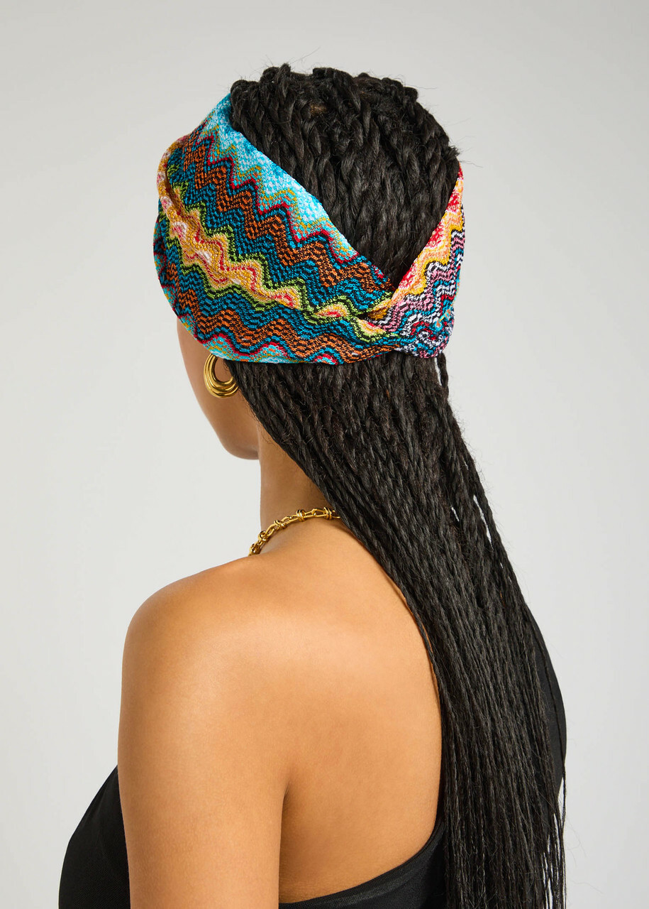 Missoni Zigzag-intarsia Knitted Headband - Multicoloured - One Size