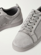 Christian Louboutin - Louis Junior Suede Sneakers - Gray