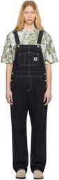 Carhartt Work In Progress Black Bib Straight Overalls