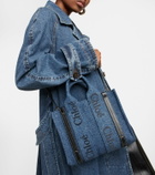 Chloe - Woody Small denim tote bag