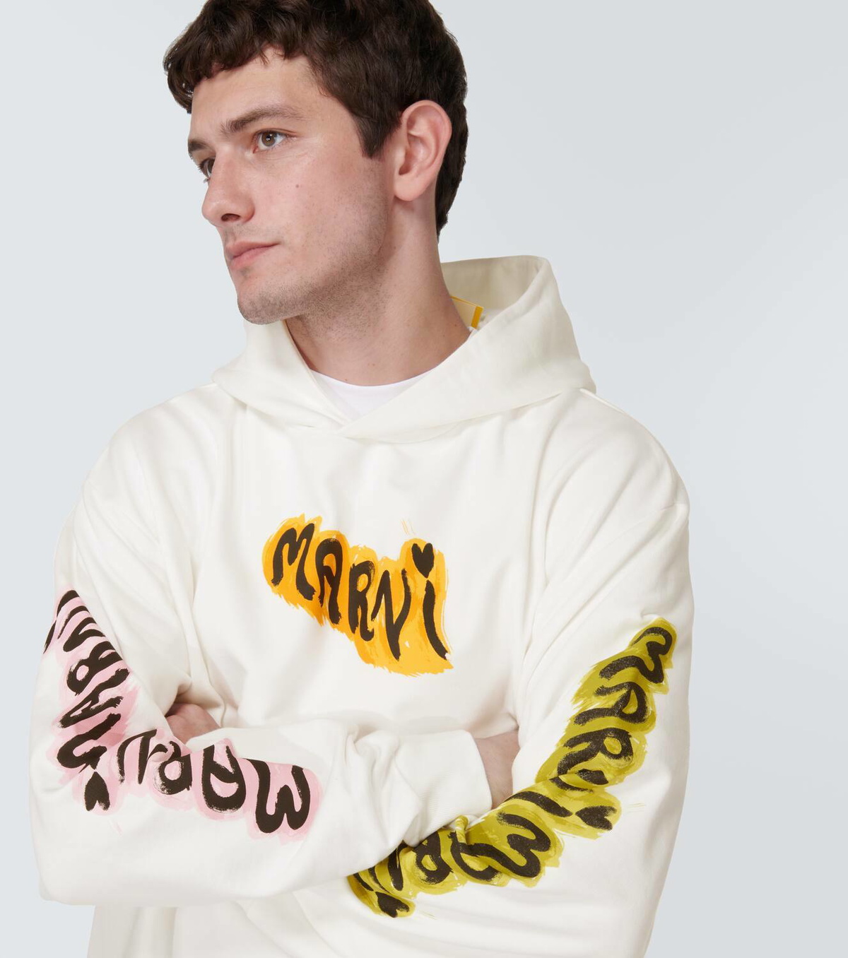 Marni Printed cotton jersey hoodie Marni