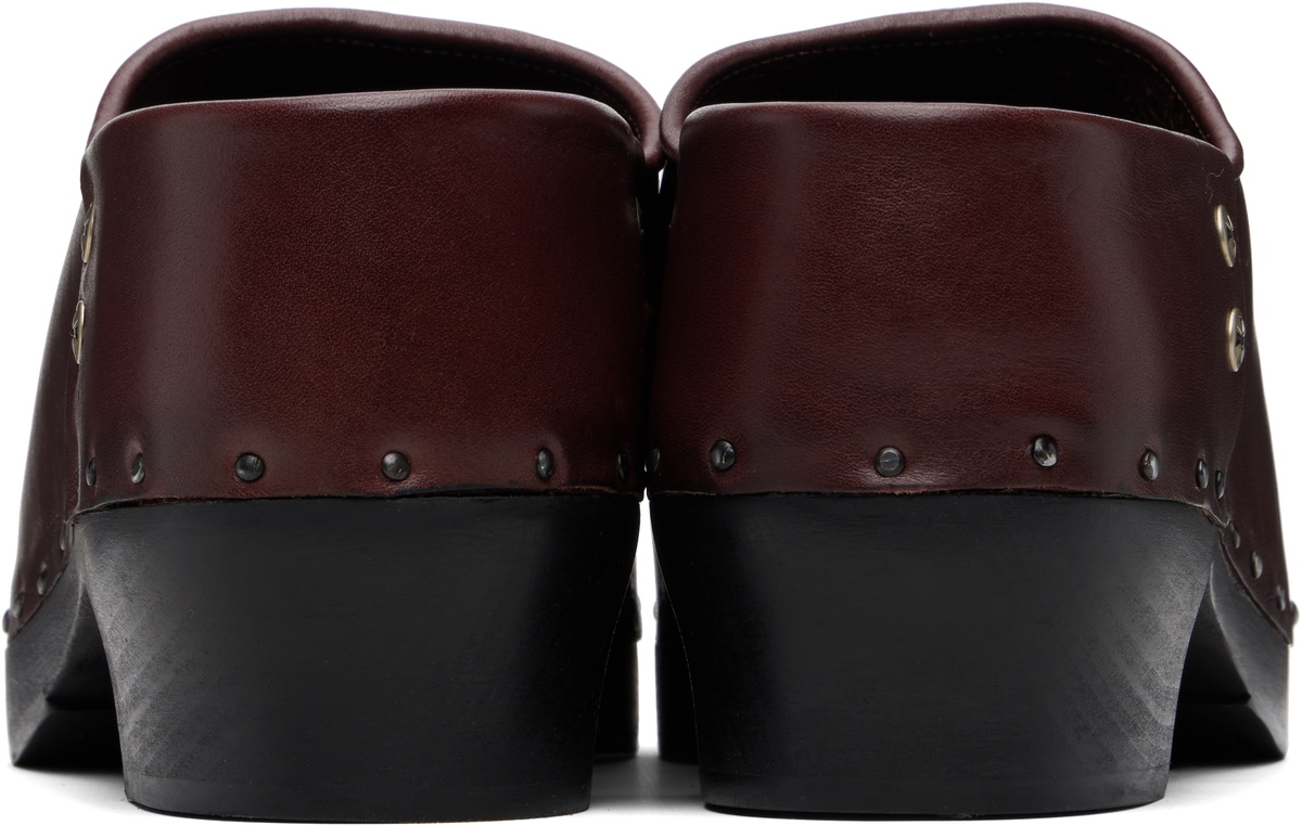 Enfants Riches Déprimés Burgundy Metal Hardware Clogs