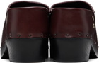 Enfants Riches Déprimés Burgundy Metal Hardware Clogs