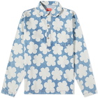 Kenzo Men's Floral Repeat Denim Overshirt in Sky Blue