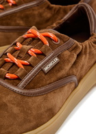 Moncler Vera Leisure Leather-trim Suede Sneakers Brown