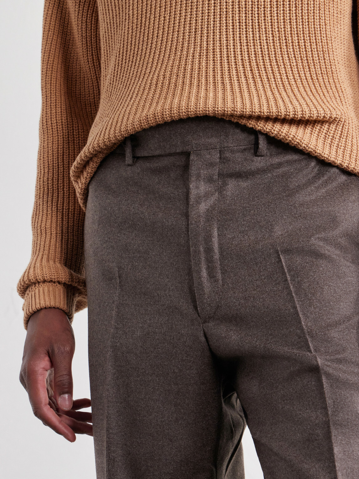 Stòffa - Straight-Leg Wool and Cashmere-Blend Flannel Trousers - Brown