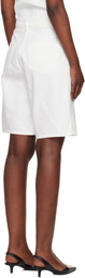 Loulou de Saison White Isu Lds Denim Shorts