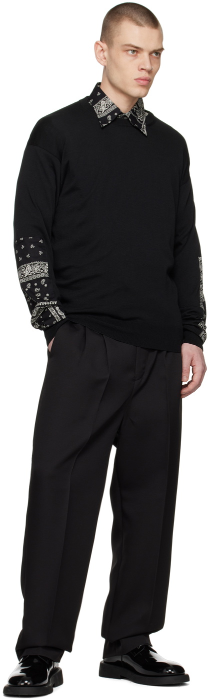 SOPHNET. Black Bandana Sweatshirt