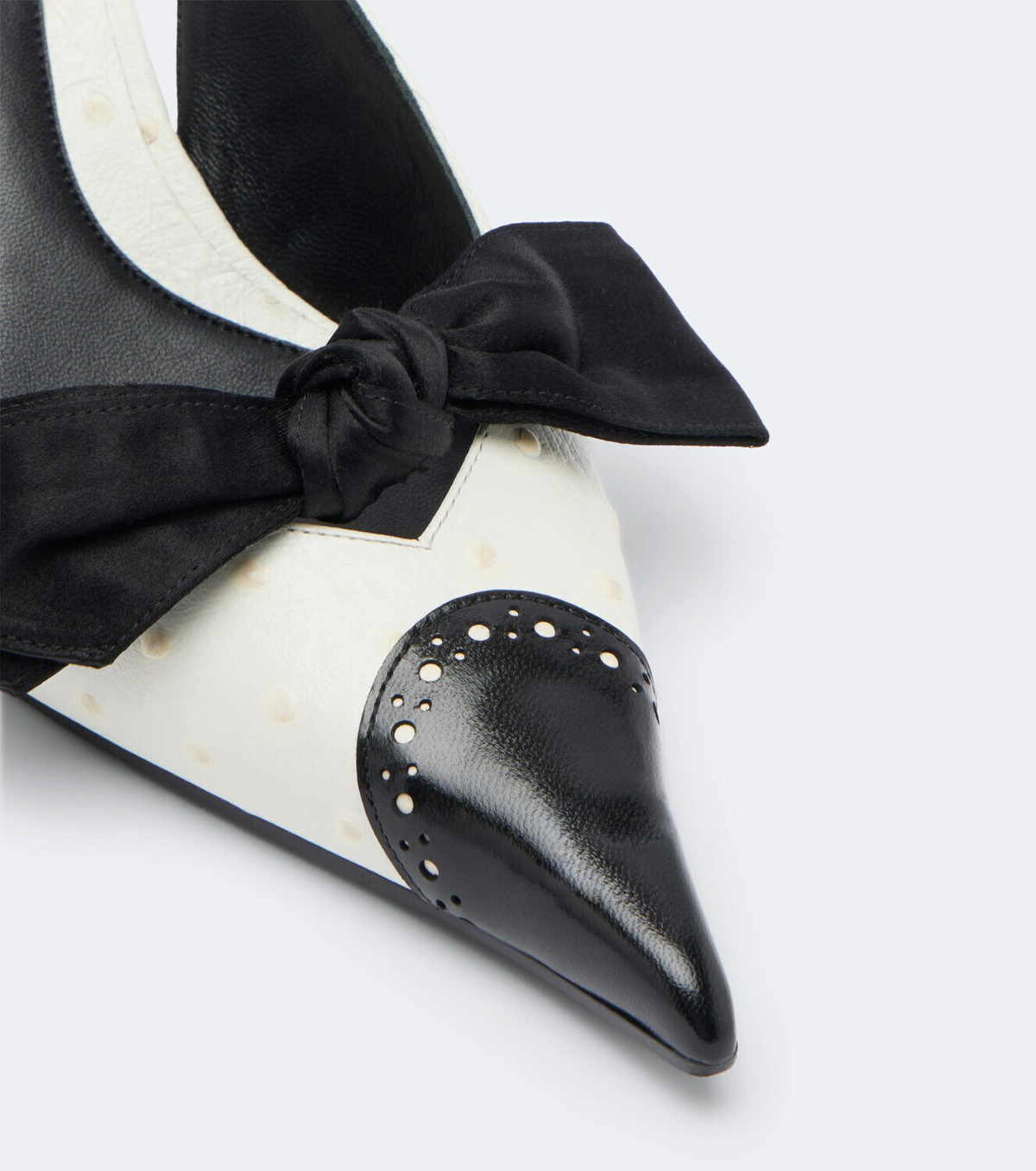 McQueen Koko bow-detail leather slingback pumps
