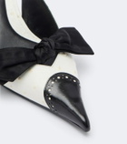 McQueen Koko bow-detail leather slingback pumps