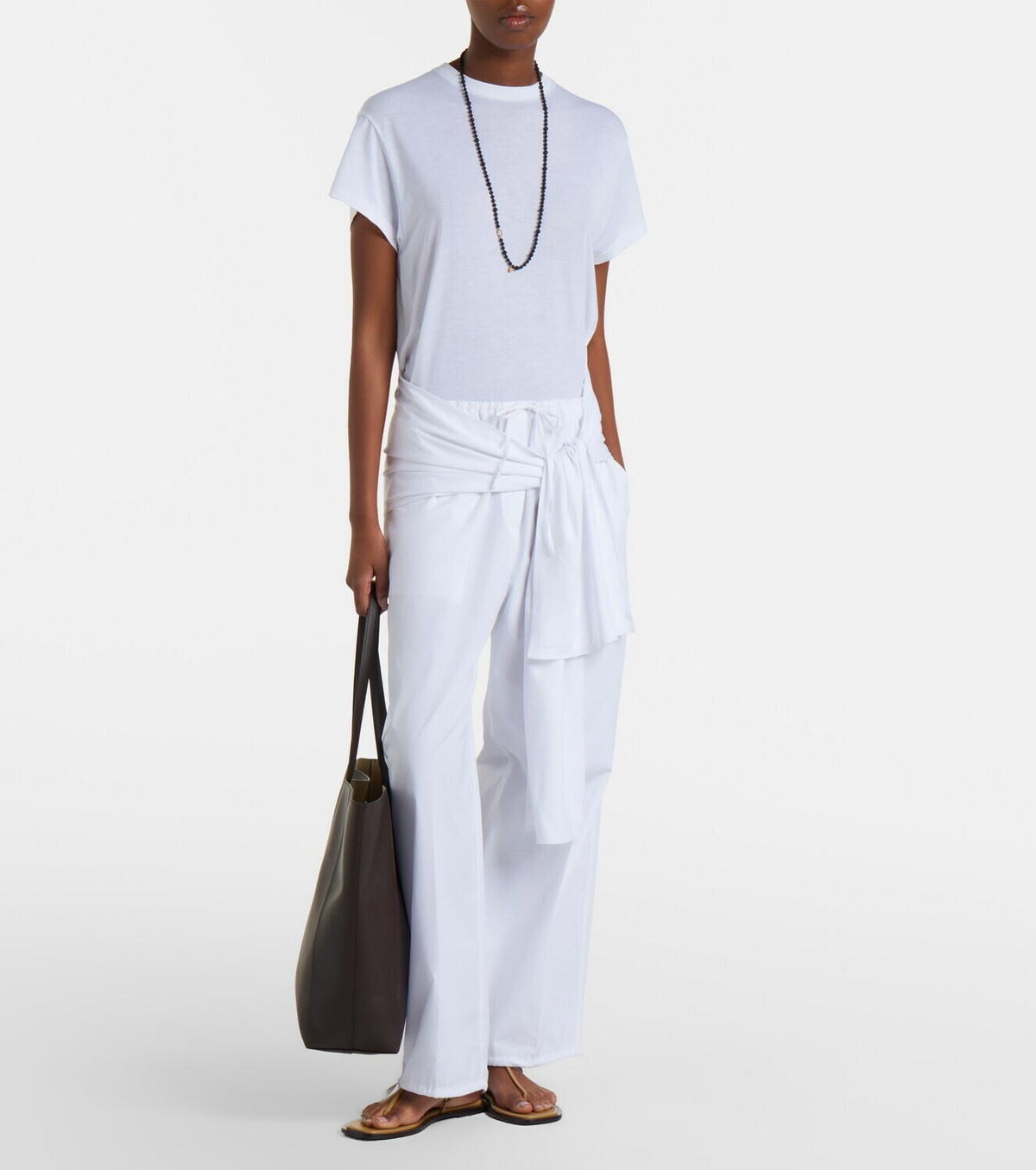 Toteme Tie-waist jersey top