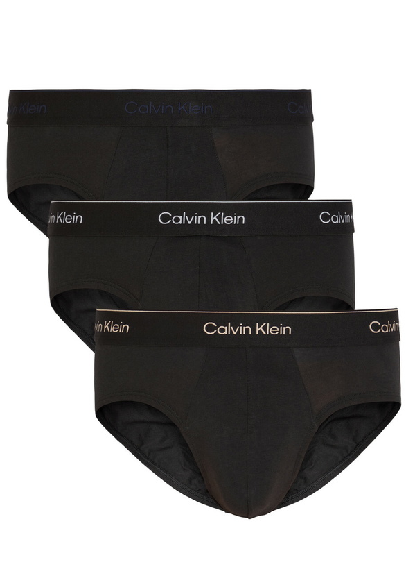 Photo: Calvin Klein Icon Stretch-cotton Briefs set of Three Black