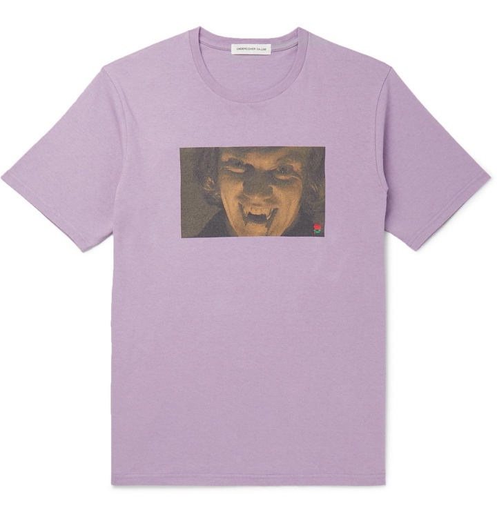 Photo: Undercover - Printed Cotton-Jersey T-Shirt - Purple