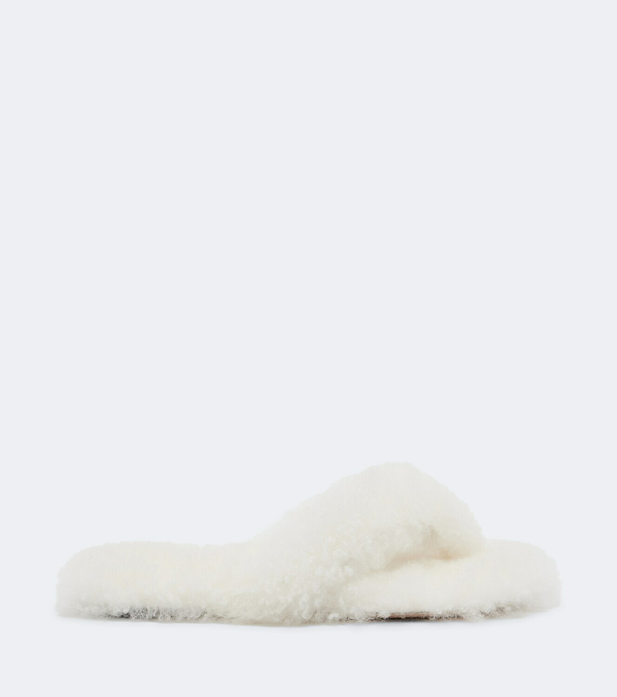 Christen Home shearling thong sandals