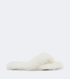 Christen Home shearling thong sandals