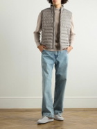 Herno - Quilted Shell and Wool and Silk-Blend Down Gilet - Gray