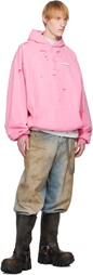 Balenciaga Pink Political Campaign Layered Hoodie