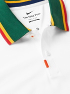 Nike Tennis - Colour-Block Dri-FIT Piqué Tennis Polo Shirt - White