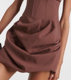 Magda Butrym Draped wool-blend bustier dress