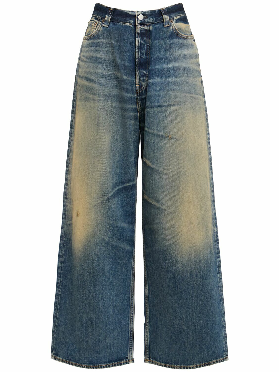 【Acne Studios】 Snake-print mid-rise wide-leg jeans Snake-print mid-rise wide-leg jeans in beige - Acne Studios