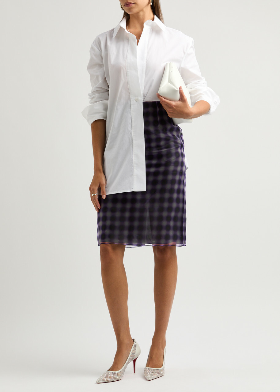 16 Arlington Este Printed Chiffon Skirt Violet