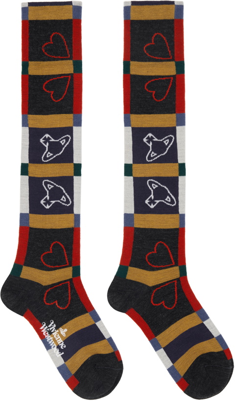 Photo: Vivienne Westwood Gray Hearts & Orbs Socks