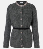 Self-Portrait Belted embellished cardigan