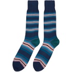 Paul Smith Navy Tiger Stripe Socks