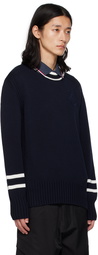 Moncler Navy Appliqué Sweater