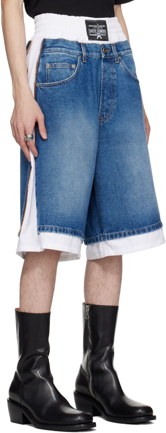 JUNIOR GAULTIER✦同色異素材切替design✧ShortPants JUNIOR GAULTIER✦同色異素材切替design✧ShortPants JUNIOR GAULTIER