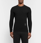 Balenciaga - Slim-Fit Logo-Appliquéd Ribbed Wool Sweater - Men - Black