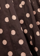 Rebecca Vallance Vivianne Polka-dot Slubbed-poplin Midi Dress Brown