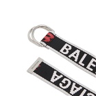 Balenciaga Men's D-Ring Webbing Belt in Bal Grey/Carmin Red 