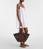 Stella McCartney Logo Large raffia basket bag