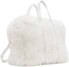 Ernest W. Baker White Shearling Duffle Bag