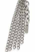 Diesel Metal keyring with chain fringes - Charms and Keyrings Womens in Silver