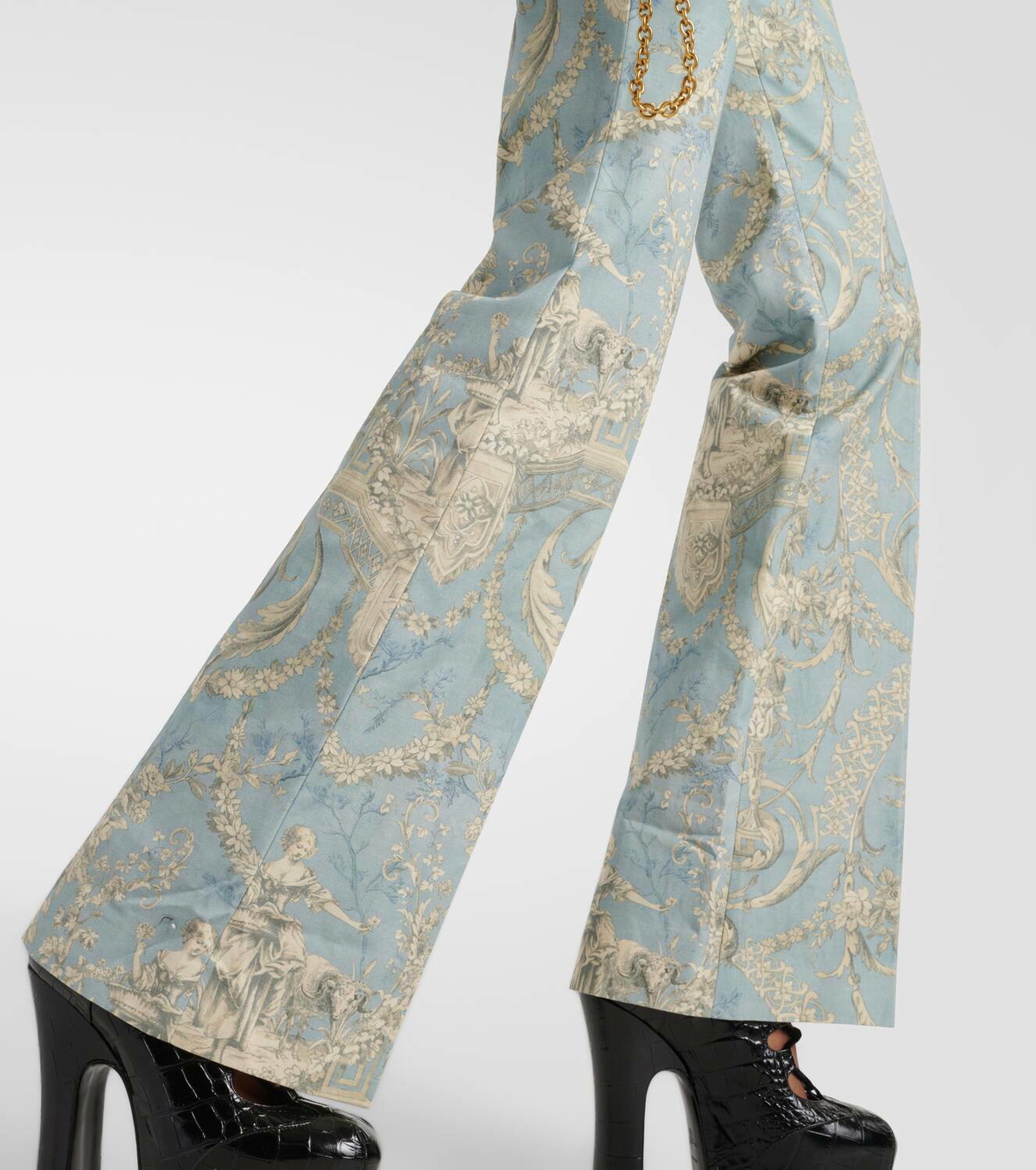 Vivienne Westwood Ray printed high-rise cotton flared pants 