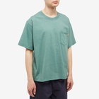 Checks Downtown Men's Pigment Dyed Pocket T-Shirt in Green