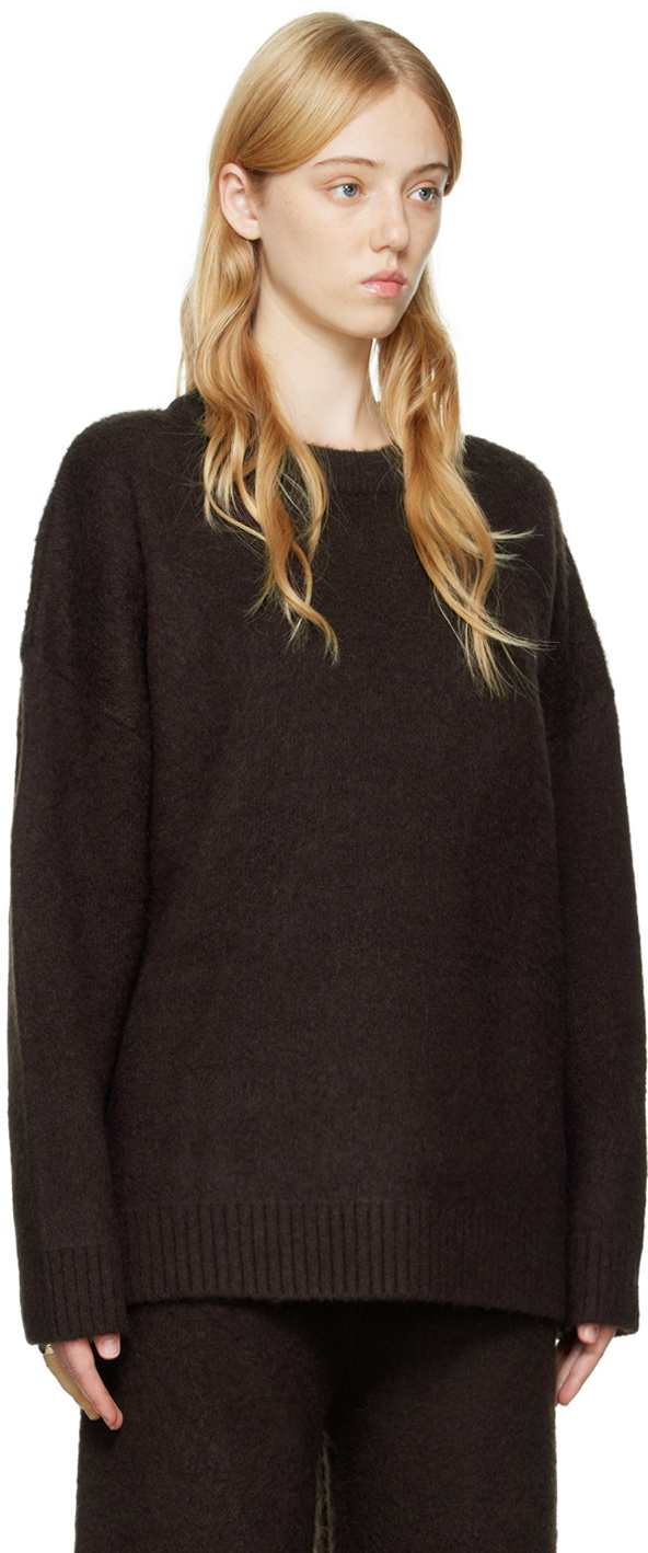Birrot Brown Brushed Sweater