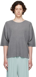 Homme Plissé Issey Miyake Grey Polyester T-Shirt