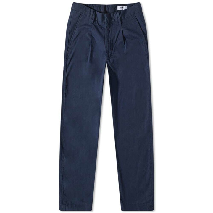 Photo: NN07 Men's Bill Pleated Pant in Navy Blue