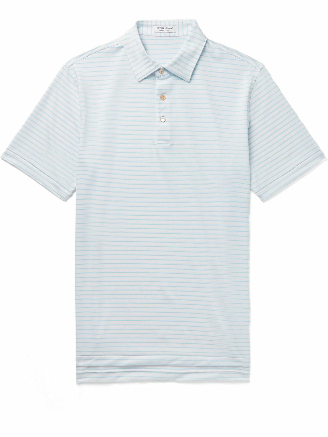 Peter Millar - Drum Striped Tech-Jersey Golf Polo Shirt - White Peter ...